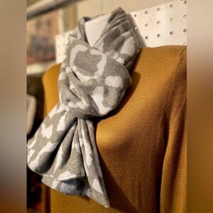 2 Double Sided Flannel  Jersey Scarf Lot